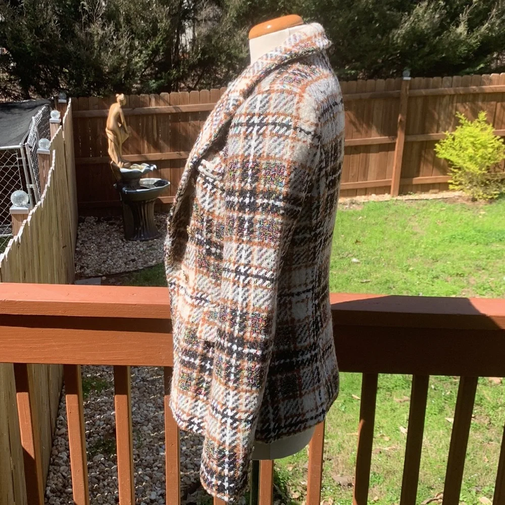 Attentif Paris Double Breasted Tweed Blazer Size 36 - Picture 6 of 13